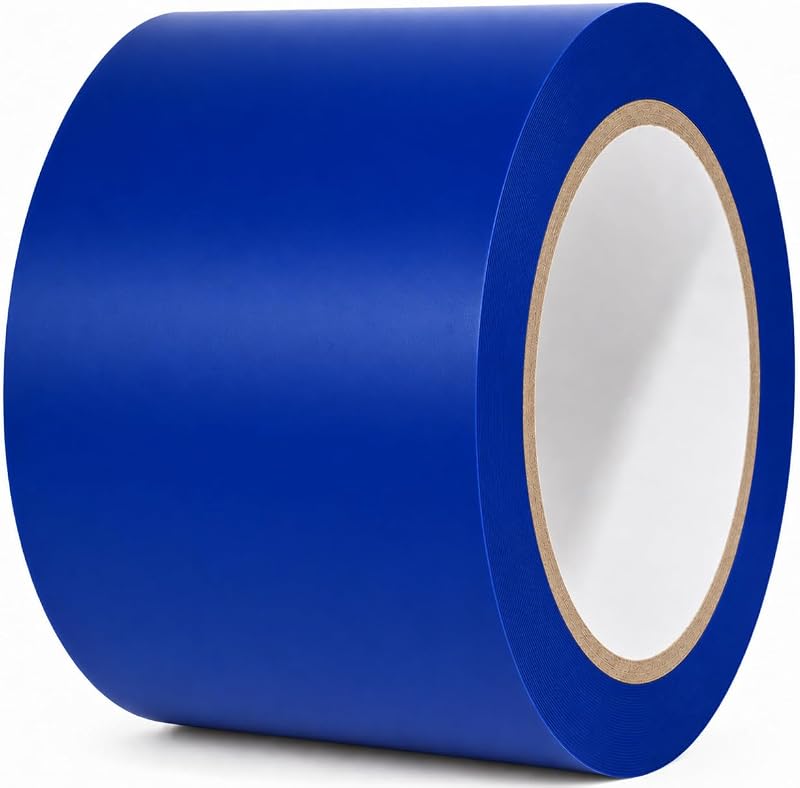 Fita de marcação de piso e pinstriping em vinil GGR Supplies CVT-536 azul-escuro, 7,62 cm x 32,92 m – 1 unidade