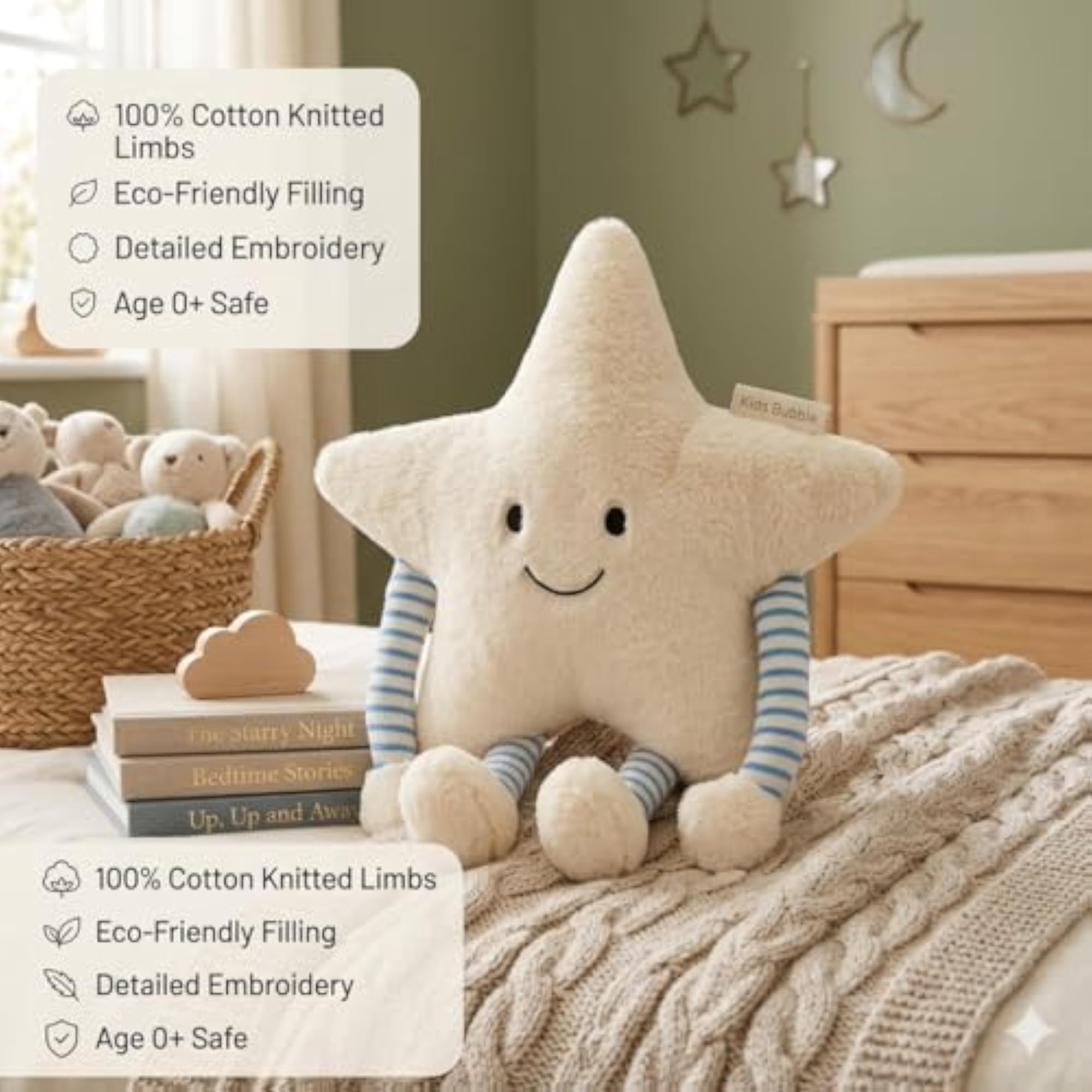 50cm Star Pillow, Decorative Throw Pillow with Plush