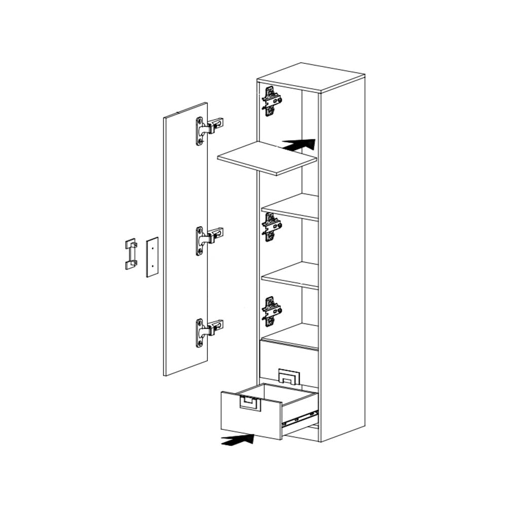 MINIO go for it - Armoire Nimes étroite Armoire Multifonction