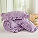 WONGS BEDDING Purple Comforter Set King,3 Pieces Ruffle Farmhouse Shabby Chic Comforter for King Bed,Soft Textured Boho Bedding Set with 1 Ruffle Comforter,2 Tufted Pillowcases 104
