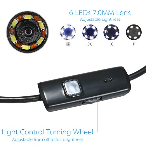DECDEAL 7 MM 6 LED Lente Endoscópio IP67 À Prova D 'Água Inspeção Endoscópio Tubo de Cobra Fio Câme