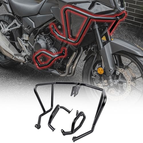 Defensas Protectores para NX500 NX400 NX 500 400 2024 2025 2026 Moto Barra de protección, Negro (un Juego)