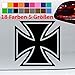 Generic Pegatina de cruz de hierro para coche, JDM Volkswagen, 18 colores, 5 tamaños