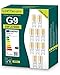 G9 LED Lampe 10er Set, Warmweiß 2700K G9 LED Birnen, 5W 450Lumen LED Leuchtmittel Ersatz 50W G9 Halogenlampe, 360° Abstrahlwinkel Kein Flackern Nicht Dimmbar, Perfekt für Leuchter Wohnzimmer Esszimmer