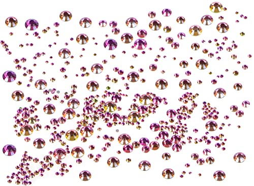 Image of 5000 Pieces 5000 Pieces False Nail Rhinestones Non-Hotfix Non-Magnetic Round Crystals Glass Flatback Rhinestones for DIY Jewelry Making with a Picking Pen (6 Sizes)