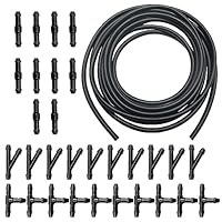 5M Universal Scheibenwaschanlage, Automotive Schlauch, Wischwasserschlauch Reparaturse, Spritzwasserschlauch, für Scheibenwaschanlage, mit 30 Stücke Schlauchverbinder