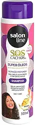 Salon Line, Shampoo, SOS Cachos, Super Óleos - Cabelos Ondulados, Cacheados e Crespos, 300 ml