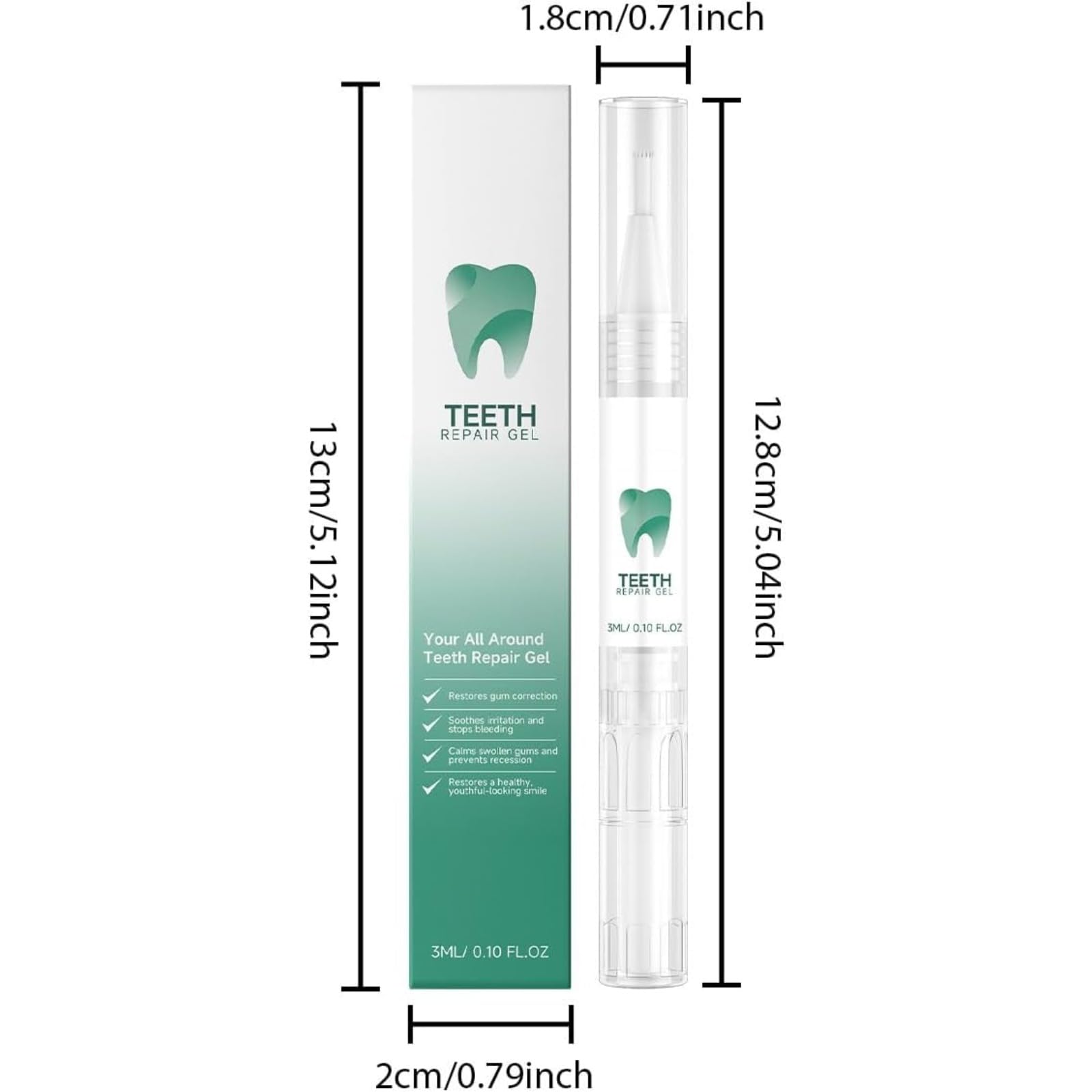 Gel de reparación de dientes, juego de reparación de encías, protector de encías al regresar las encías, lápiz esencial para blanquear los dientes, quitamanchas, limpieza bucal, protección de encías