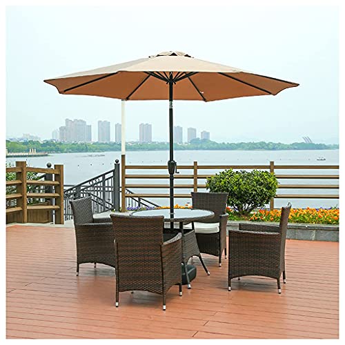 Parasol inclinable de 270cm con manivela para sombra en el patio
