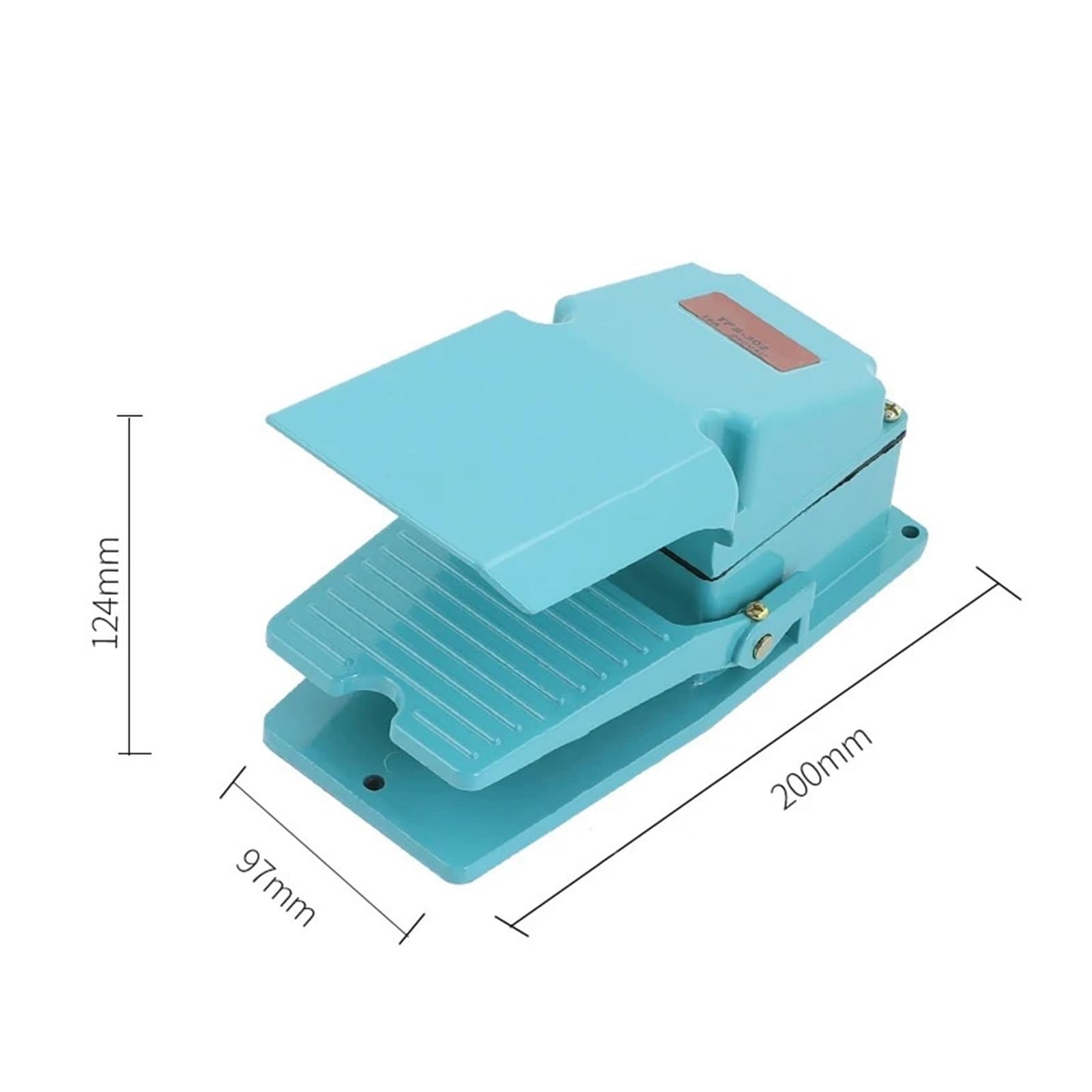 Pedal Industrial AC 250V 15A Transitorio metálico Antideslizante