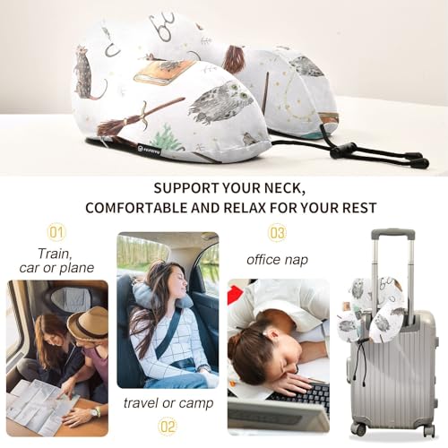 Almohada de espuma viscoelástica para viaje miniatura 3