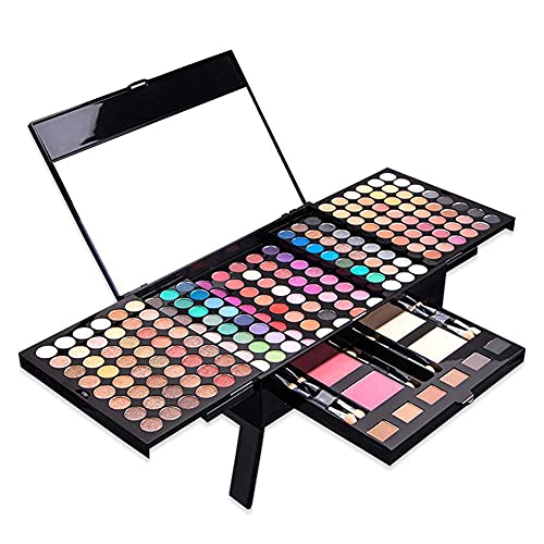 VERONNI 194 Colors Makeup Palette All In One Makeup Gift Kit Eyeshadow Facial Blusher Eyebrow Powder With A Mirror Cosmetic Kit Starter Professional Teens Women Makeup Contouring Full Kit
