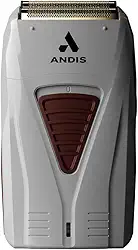 Andis TS-1 17235 Pro Máquina de barbear de titânio de lítio, sem fio/sem fio, barbeador sem fio suave com carregador, cinza