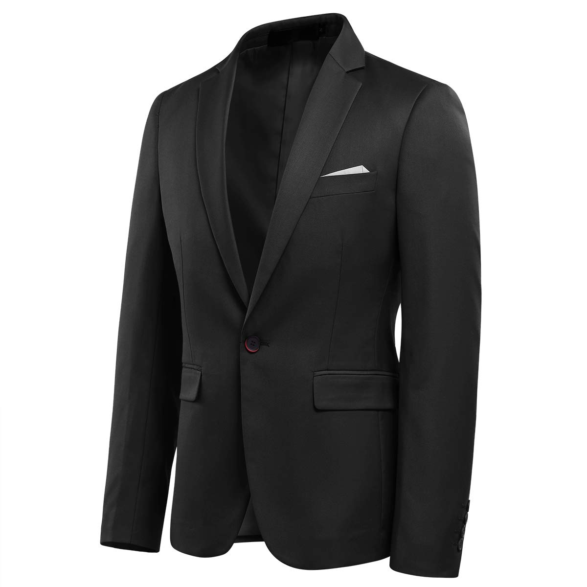 Allthemen Blazer da Uomo con Spacco Posteriore a Un Bottone Tinta Unita Jacket da Abito d'Affari Business