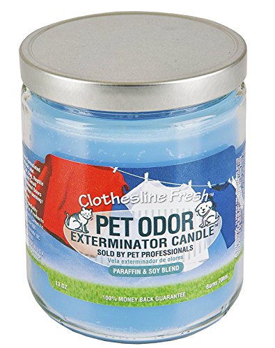 Image of Pet Odor Exterminator Specialty Pet Products Clothesline Fresh 13 Oz Candle, 2-Pack