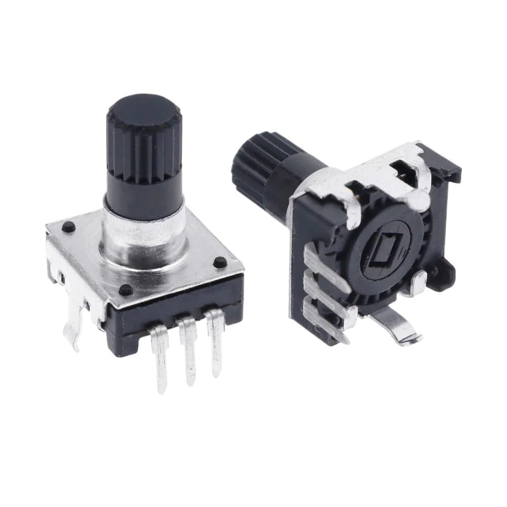 IDGTTLDF 1PC 360 Degree Rotary Encoder EC12 RE12 3Pin 24 Position No Push Button Switch 15mm Plum handle