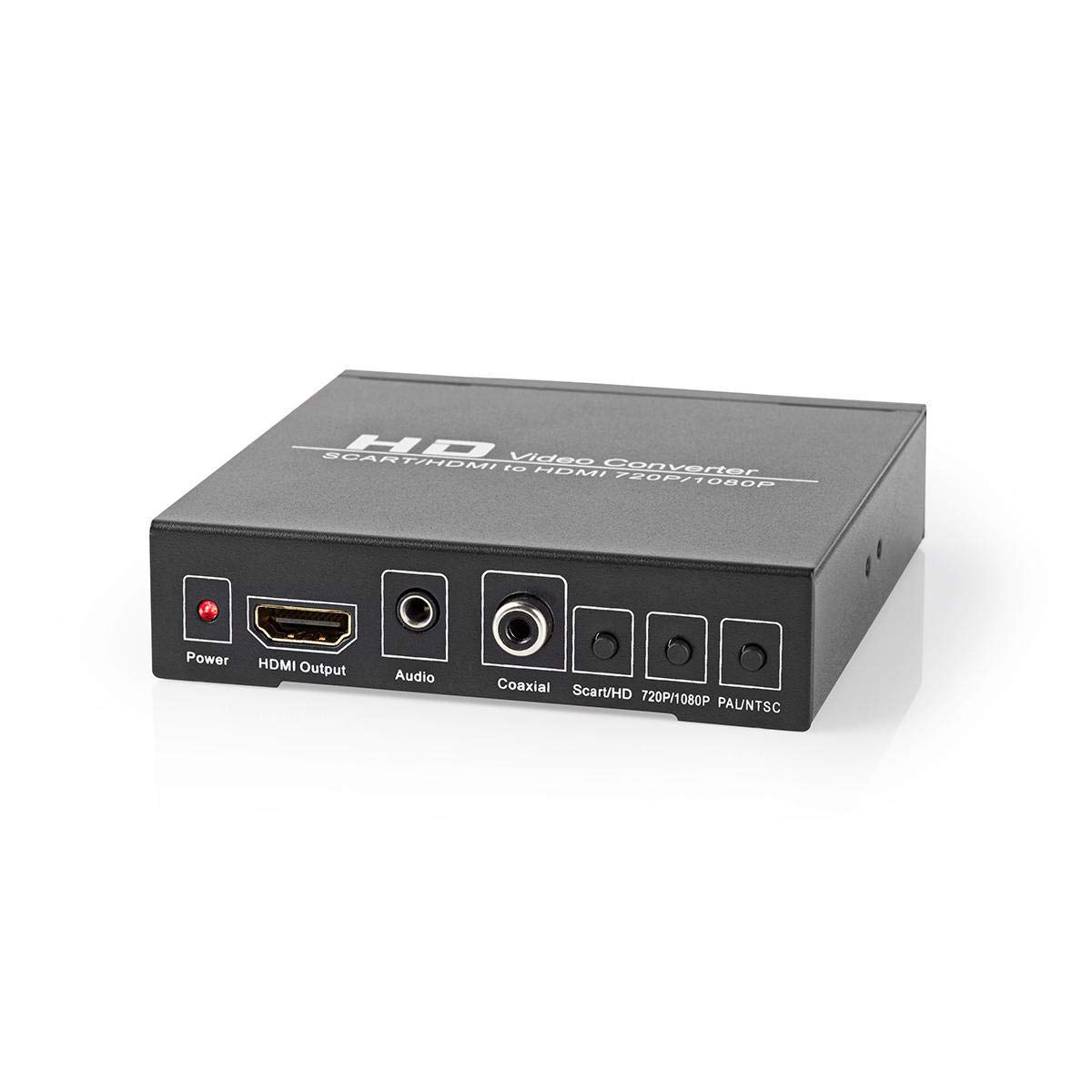 NEDIS Convertisseur HDMI T - Prise péritel - Sortie HDMIT / 1 Sortie Audio 3,5 mm / 1 x Audio numérique - 1 Voie - 1080p - 1,65 Gbps - Aluminium - Anthracite