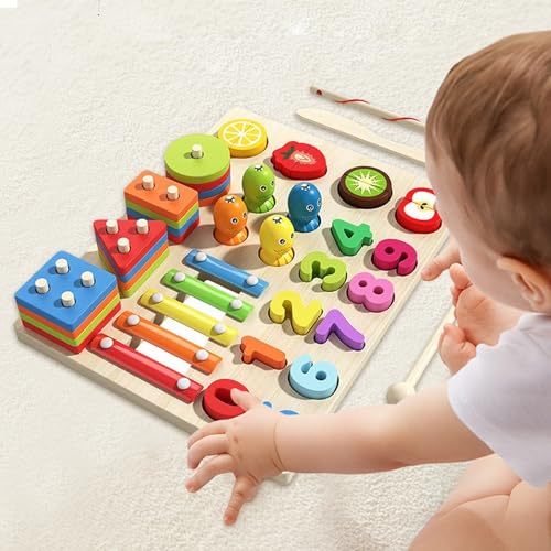 Puzzle sensoriel en bois durable pour stimuler la coordination de bébé - 2