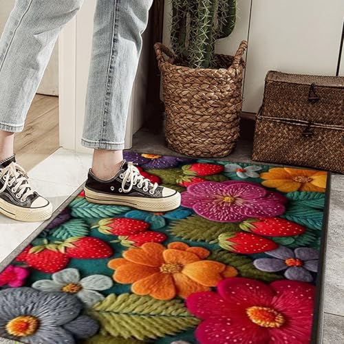 Alfombra retro para cocina y balcón que transforma tus suelos 3