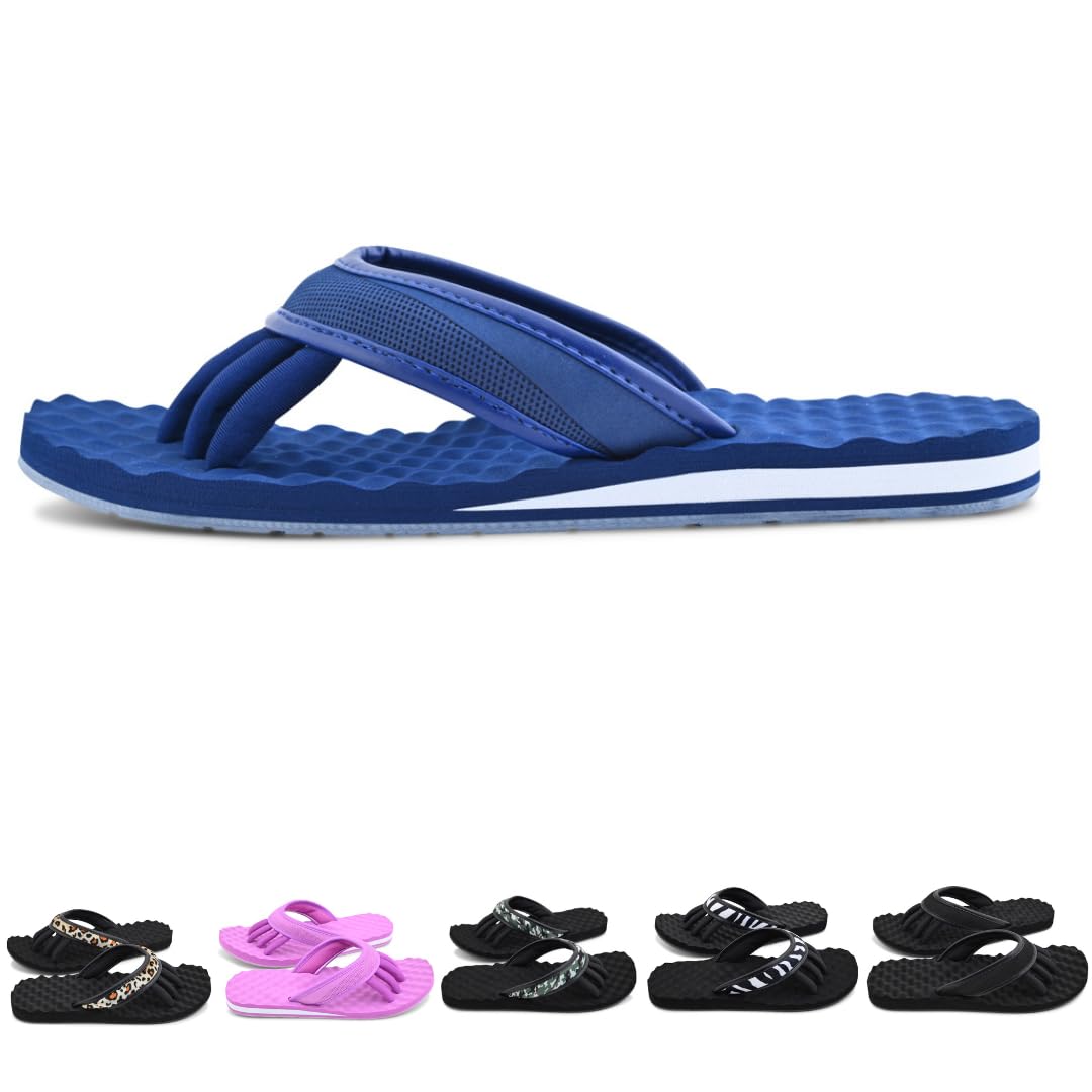 Pedi Couture Women's Orthodic Flip Flops - Textured Reflexology Footbed - Arch Support - Foot Pain Prevention and Relief - Yoga Sandals
