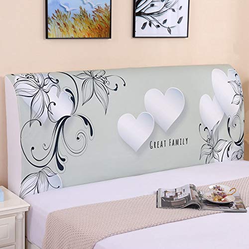 Copri Testata Letto Matrimoniale/Singolo Copertura per Testiera per Letto Fodera Elastica Premium...