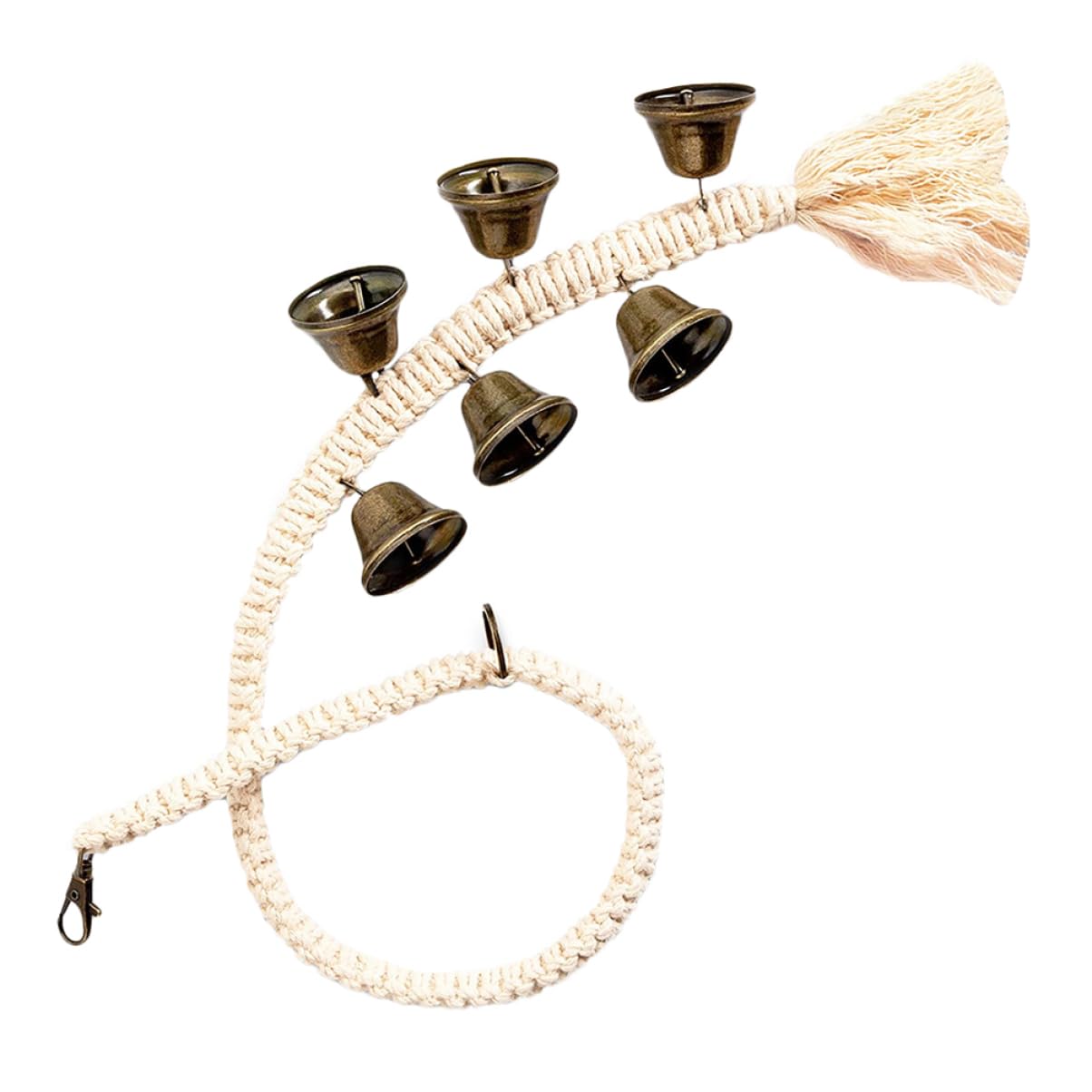 GALPADA Hanging Dog Doorbell Chain Weaving Dog Training Bell for Pet Communication Lightweight and Portable for House Training Durable Design