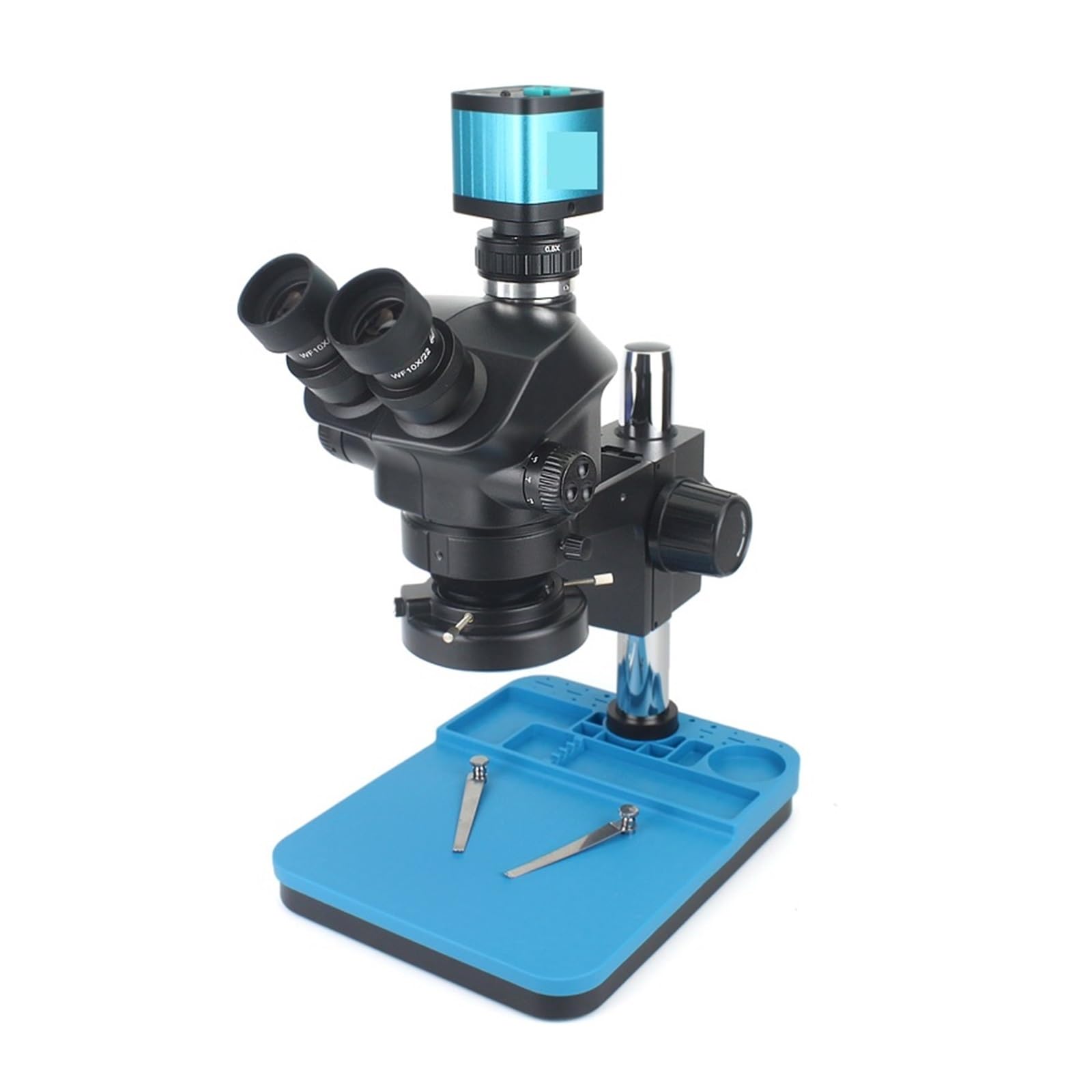 Microscopio, Microscopio Trinocular Estéreo Focal, 1080P, 48MP, 2K, 4K, USB, Cámara De Vídeo VGA, 50X, 100X, Conjunto For Reparación PCB Soldadura Teléfono(13MP USB HDMI)