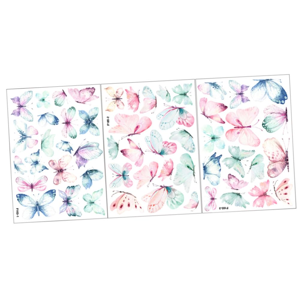 DECHOUS 4 Set Di Adesivi Murali Farfalle Per Camerette Bambini Adesivi Murali Luminescenti Rimovibili E Riutilizzabili.