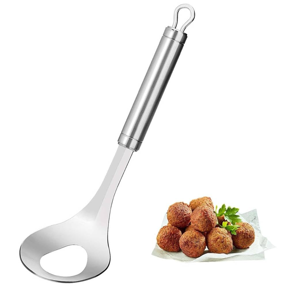 304 Stainless Steel Meatball Maker Spoon – Non-Stick Meat Shaper with Long Handle, Ideal for Perfectly Round Meatballs, Fish & Veggie Balls, Easy Scoop & Release, Durable Kitchen Tool