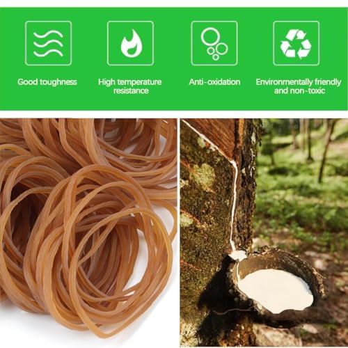 TXXATX Gomas Elasticas, 150 Piezas Gomas Resistentes 60mmx3mm Gomas Elásticas Gomas para Carpetas Bandas de Goma Gomas Elasticas Papeleria para Hogar Oficina Gomas - imagen 3