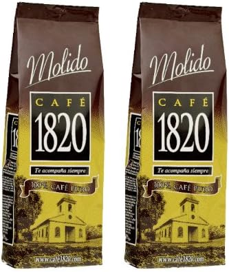Cafe 1820 Molido - Costa Rica Gourmet Ground Premium Coffee - 35.2 oz (1000 gr) 2 Pack