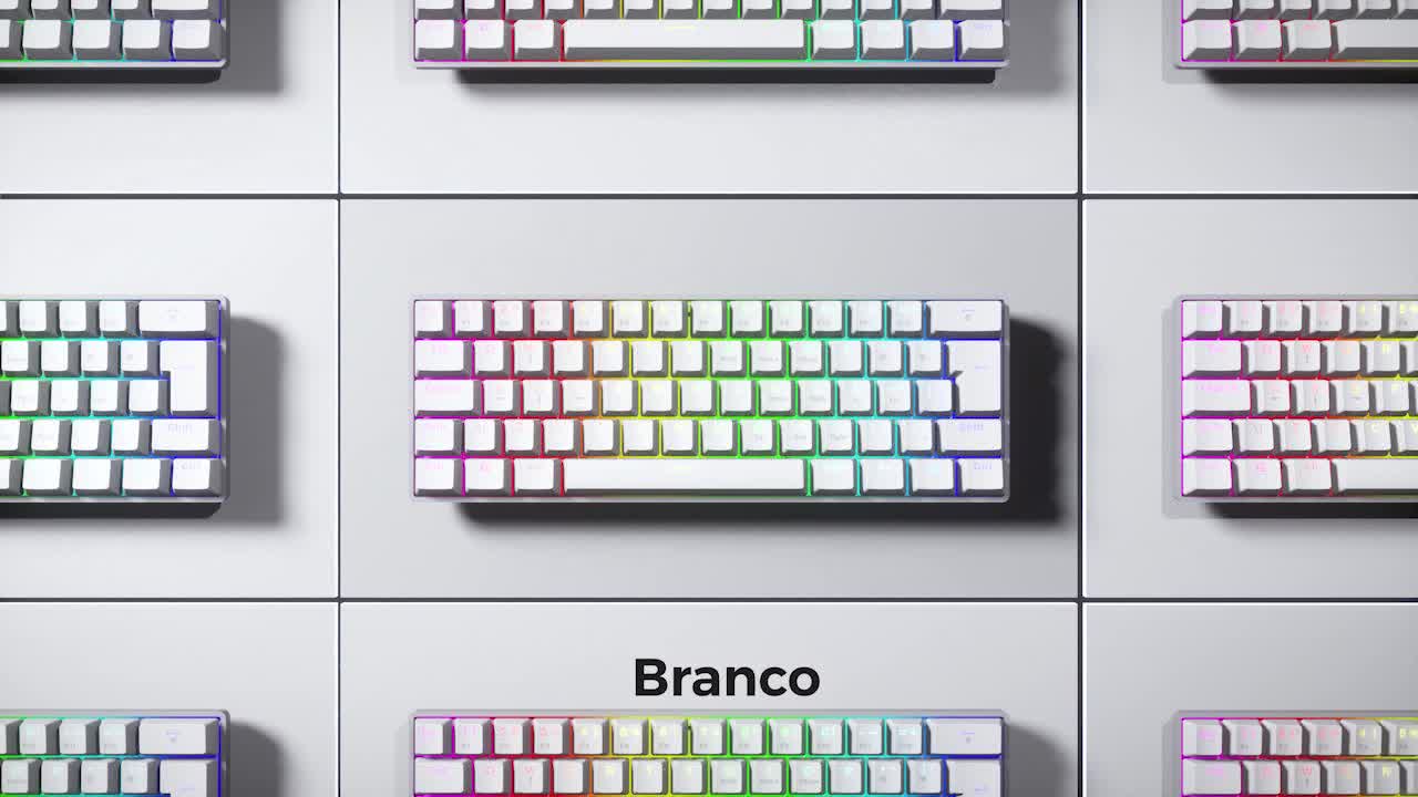 TECLADO MECÂNICO 60% ZOT OUTEMU HOTSWAP LED RGB - PZOHBWRGB