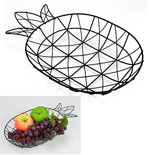 Best Deal Cheap ๐ Countertop Fruit Basket Dish Bowl Container Platter ( Iron Wire Black )- 14.0 " L x 9.0 " W Pineapple Shape For Kitchen Table Home Decor Best Deal Cheap ๐ Countertop Fruit Basket Dish Bowl Container Platter ( Iron Wire Black )- 14.0 " L x 9.0 " W Pineapple Shape For Kitchen Table Home Decor