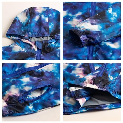 WELAKEN Lightweight Tie-dye Jacket for Boy Kids & Toddler II Boys' Print Water-Resistant Jacket