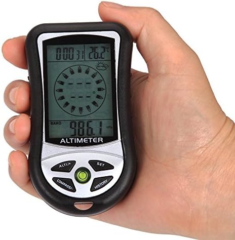 SUNDERPOWER 8 in 1 Digital Multifunction LCD Compass Altimeter Barometer Thermometer