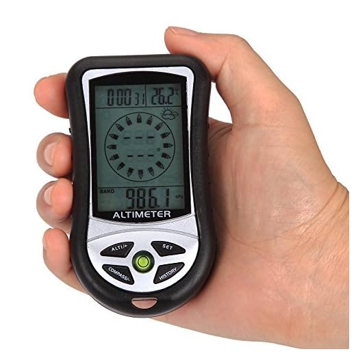 SUNDERPOWER 8 in 1 Digital Multifunction LCD Compass Altimeter Barometer Thermometer