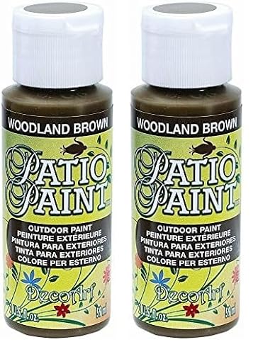 Deco Art Outdoor Acylic Paint, Acrylic, Woodland Brown, 59 ml (Pack of 2)