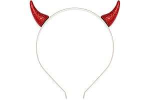 NEVEF Halloween Devil Horns Headband: Crimson Temptation