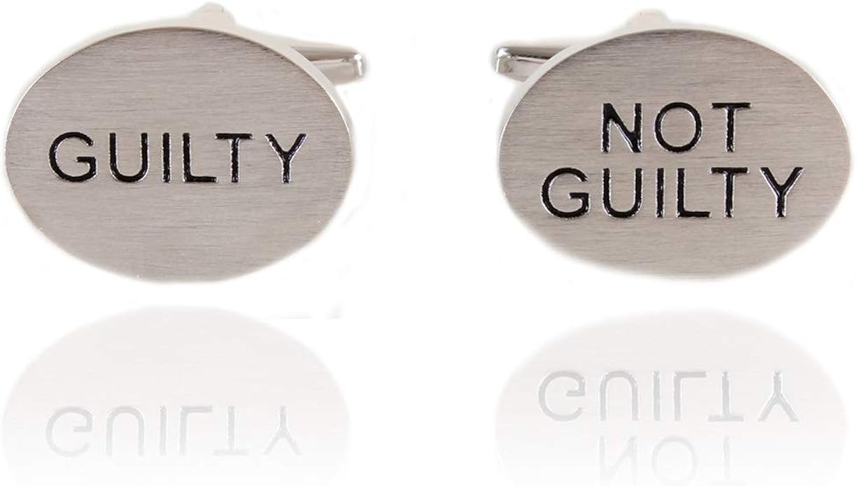 Amazon Com Guilty Or Not Guilty Cufflink Jewelry Amazon Com Guilty Or Not Guilty Cufflink Jewelry