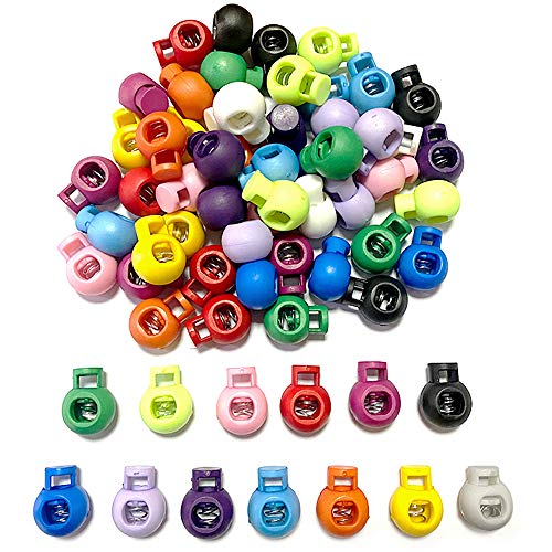 Maxure 65 piezas de resorte de plástico Alternar un solo orificio Cerraduras de cable