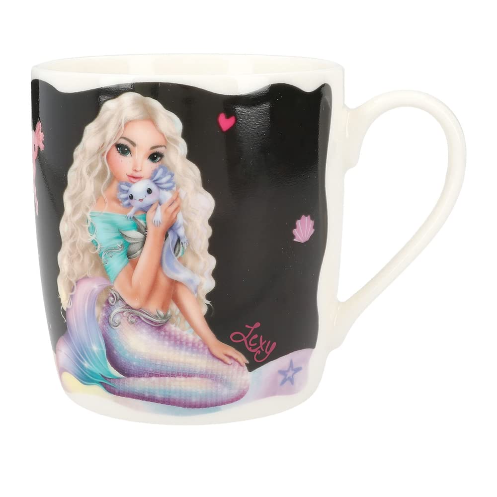 Depesche 12373 TOPModel Mermaid White, Model Pattern, Thermal Effect and Marine Design, Porcelain Handle Mug, Approx. 320 ml, Multi-Colour