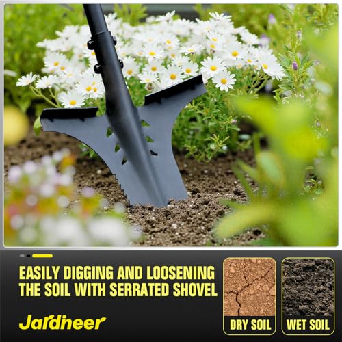 Jardineer Root Shovel, Garden Shovels for Digging, Transplanting, Planting, Weeding, All steel Durable Hand Gardening Tool - Image 2