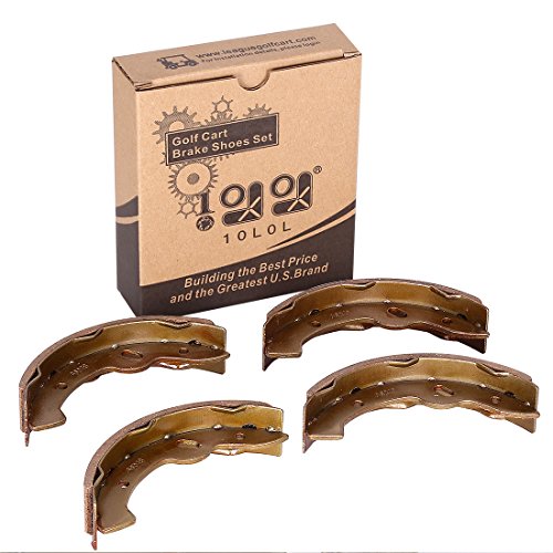 10L0L 27943G01 70795G01 Brake Shoes, Set of 4, Fits E-Z-Go TXT RXV (97-09.5)
