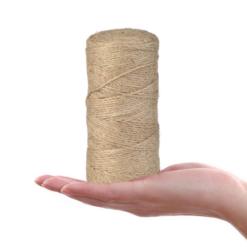 3 Rotoli Di Spago In Iuta Naturale - Ø 2mm, 100m Cadauno, Per Artigianato, Giardinaggio E Regali - Foto 7