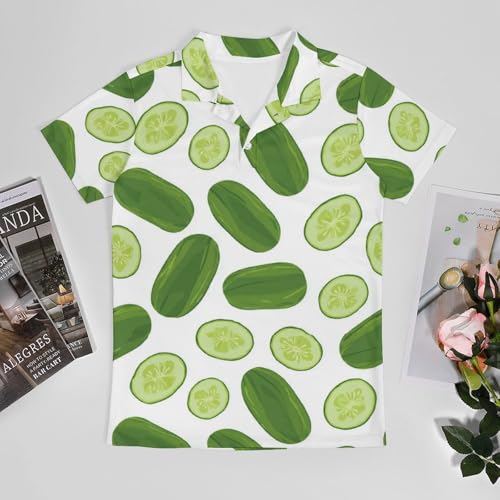 Boys' Classic Polo Shirts Short Sleeve Moisture-Wicking Golf & Tennis Shirts for Youth Teens Cucumber3