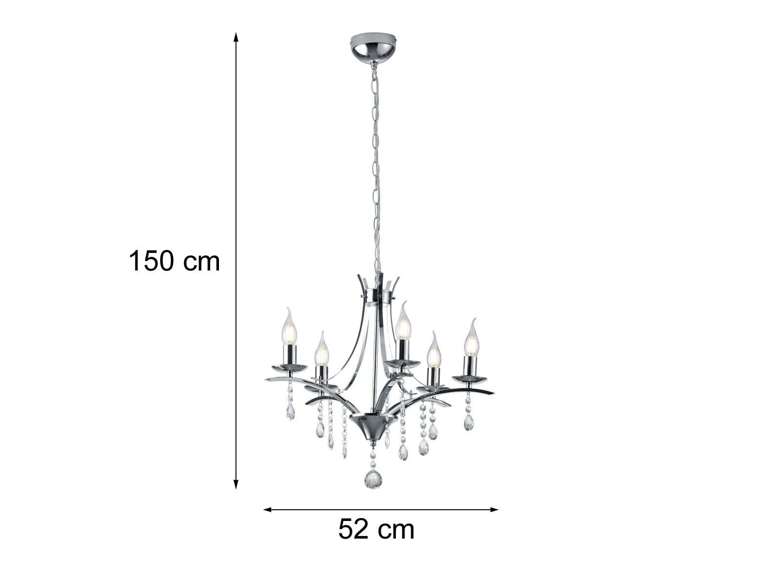 Chandelier TRIO LUCERNA,excl. 5 x E14