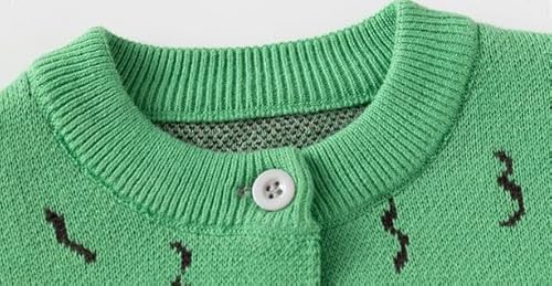 warmstraw Cardigã de uniforme escolar para meninos e meninas, suéter de malha de algodão macio com d