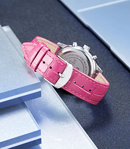 Image of BINLUN Leather Watch Band Genuine Calfskin Replacement Watch Strap Quick Release Crocodile Pattern 10 Colors 13 Sizes for Men Women(10mm,12mm,14mm,16mm,17mm,18mm,19mm,20mm,21mm,22mm,23mm,24mm)