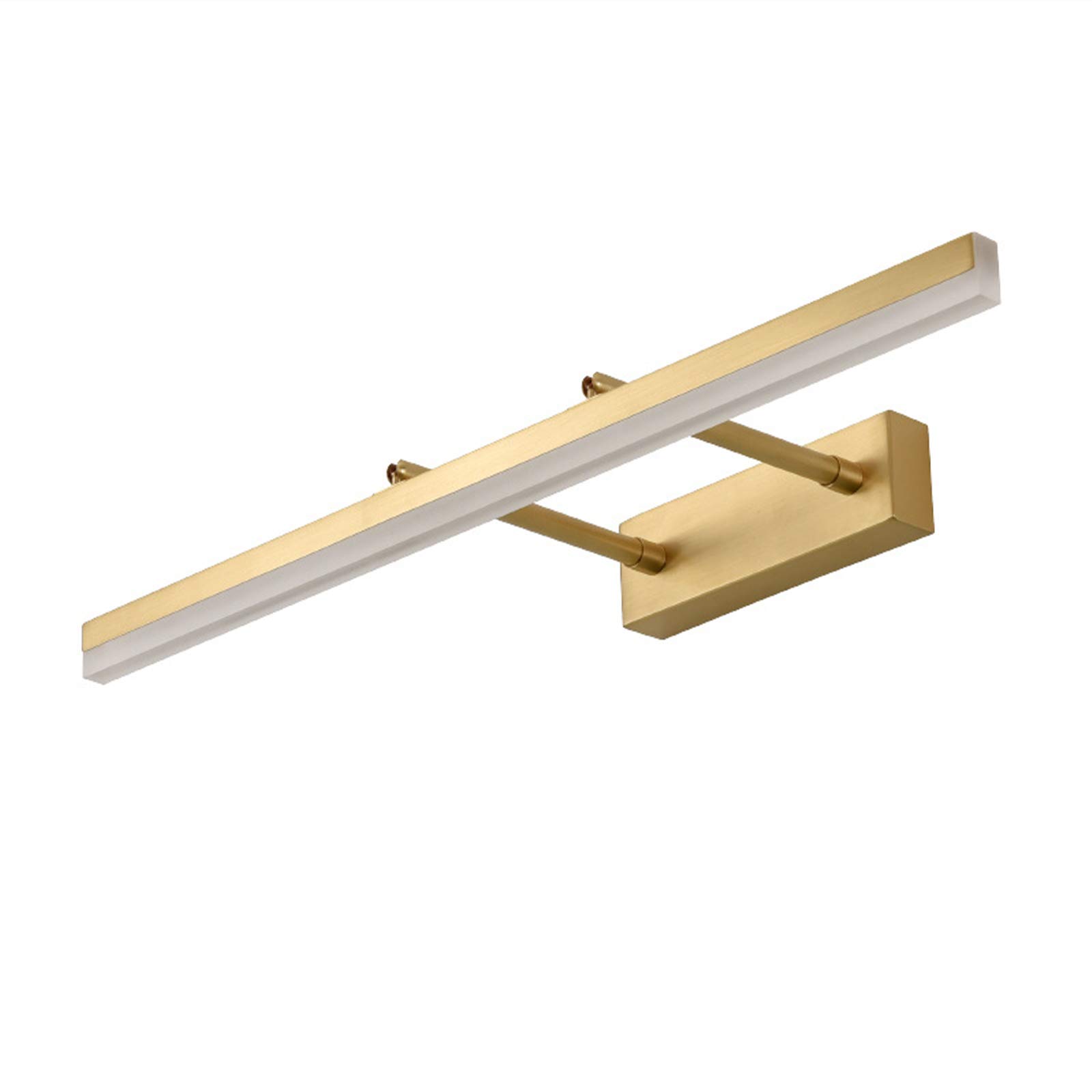 Applique Murale Moderne en Laiton doré pour Miroir de Salle de Bain avec Appliques murales étanches, Angle réglable et éclairage d'armoire 4000K pour Coiffeuse 73CM 16W