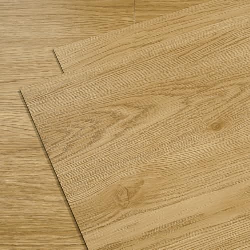 Yenhome Baldosas de Vinilo Autoadhesivas Roble Efecto Madera Marron 35 Piezas Suelo Vinilo Autoadhesivo Pisos de Madera para Oficina Dormitorio Salon Impermeables Resistentes al Desgaste 30x30cm